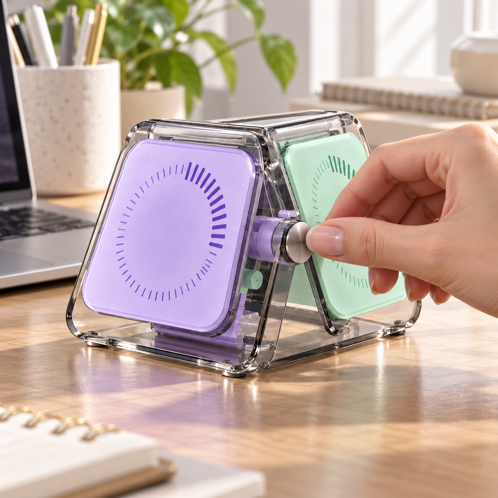 Pastel Pivot Desktop Focus Timer – Lavender & Mint