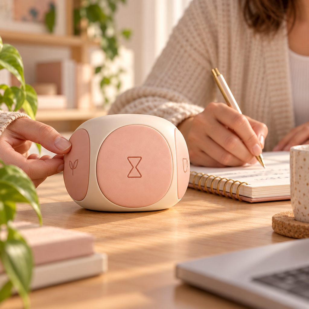 Peach Ritual Flip Focus Timer – Peach & Cream