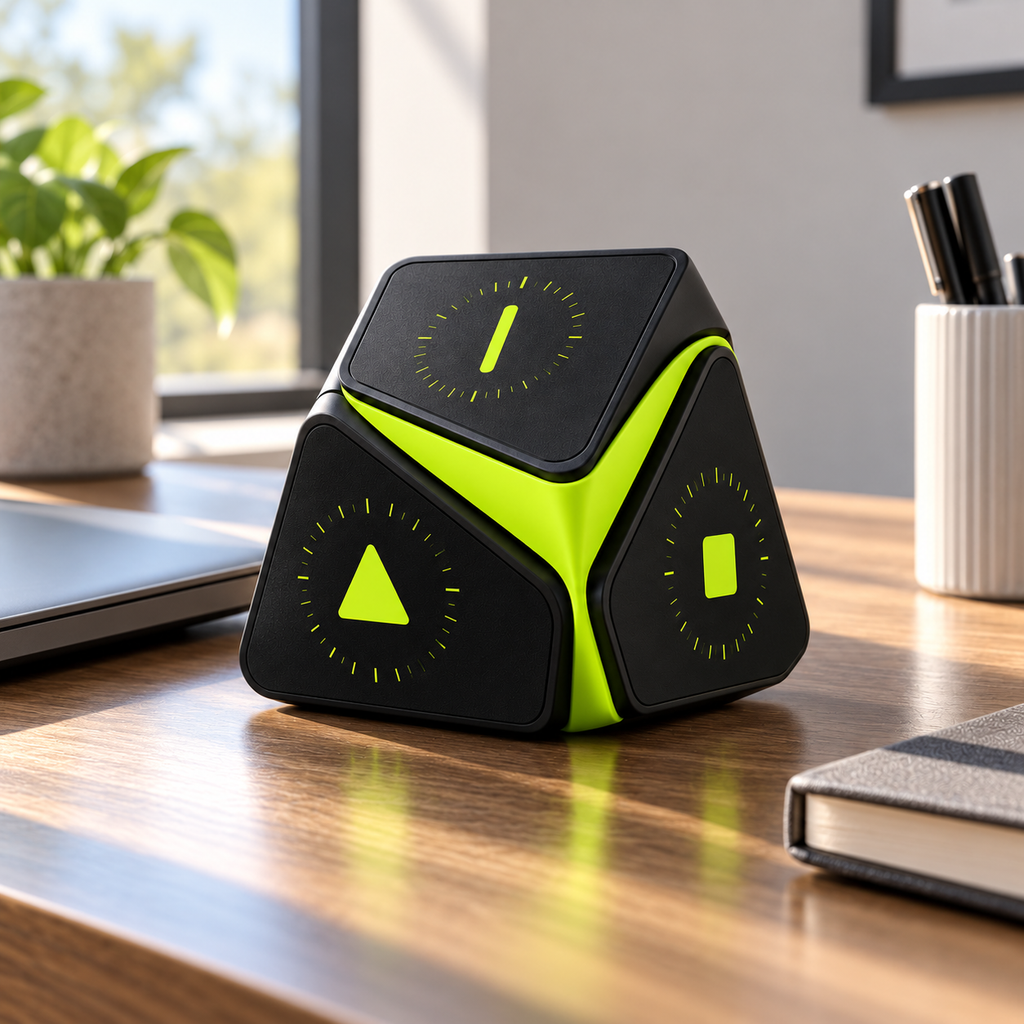Lime Edge Flip Focus Timer – Black & Lime