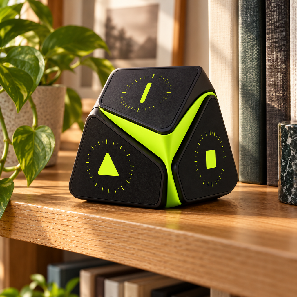 Lime Edge Flip Focus Timer – Black & Lime