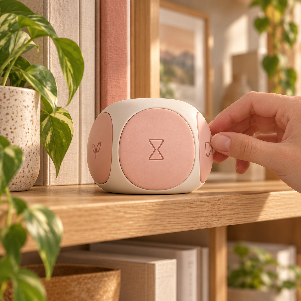 Peach Ritual Flip Focus Timer – Peach & Cream
