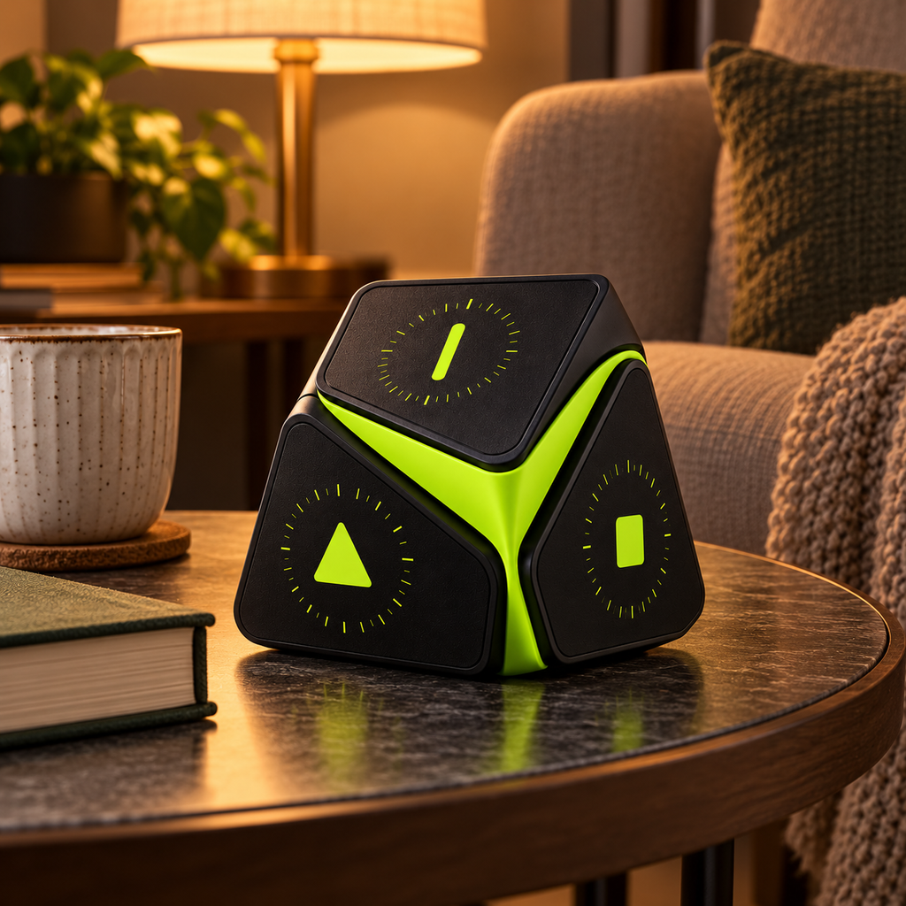 Lime Edge Flip Focus Timer – Black & Lime