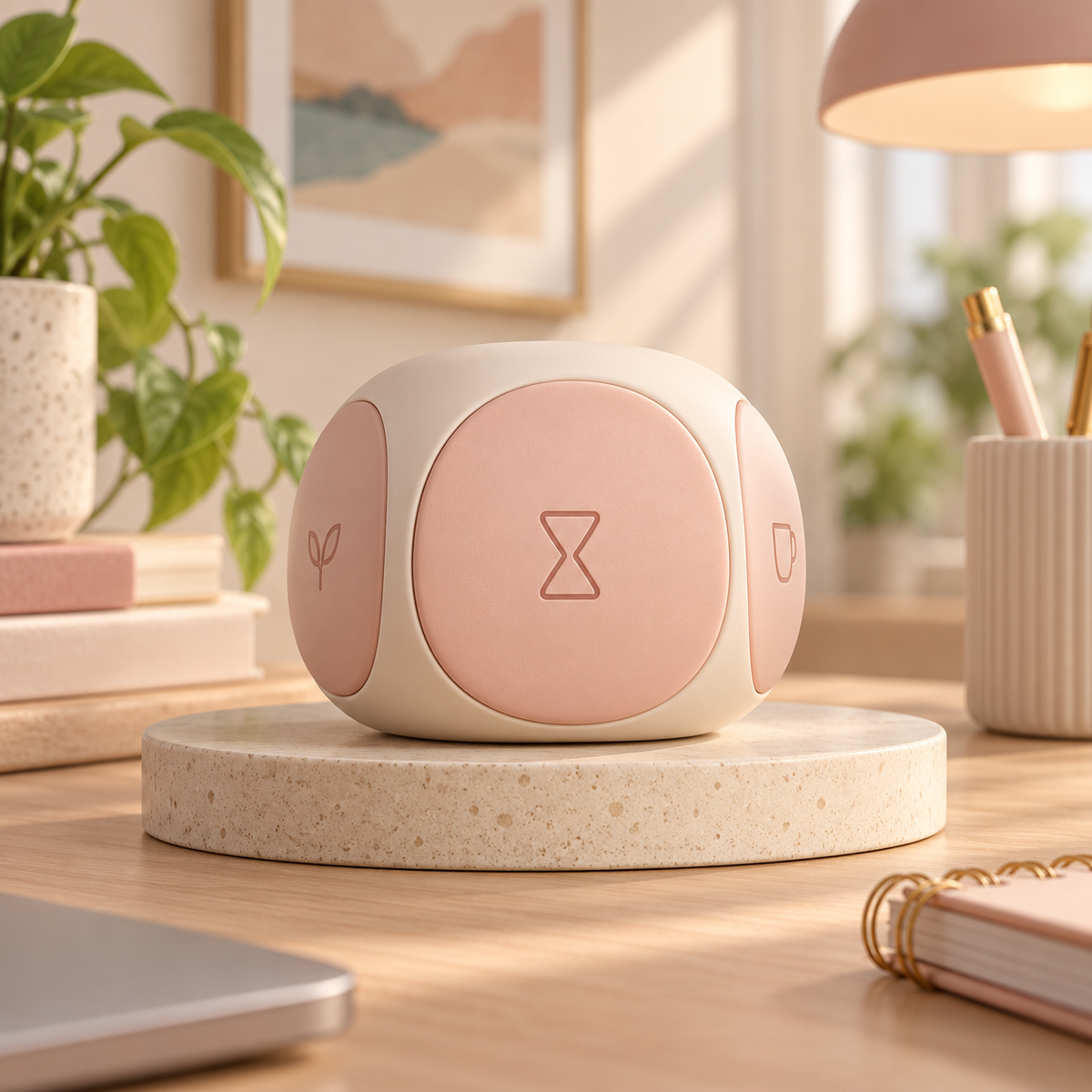Peach Ritual Flip Focus Timer – Peach & Cream