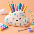 Happy Cloud Pen Holder – Smiley Cloud Design